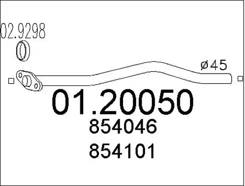 изпускателна тръба MTS 01.20050