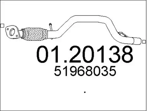 изпускателна тръба MTS 01.20138