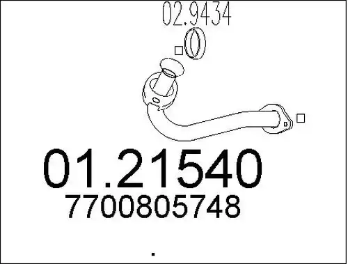 изпускателна тръба MTS 01.21540