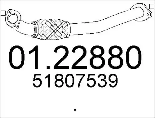 изпускателна тръба MTS 01.22880