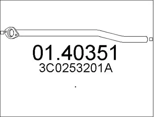 изпускателна тръба MTS 01.40351
