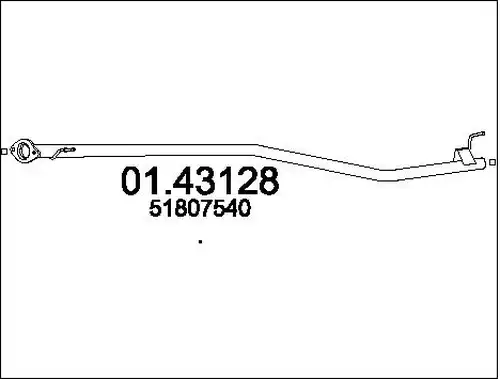 изпускателна тръба MTS 01.43128