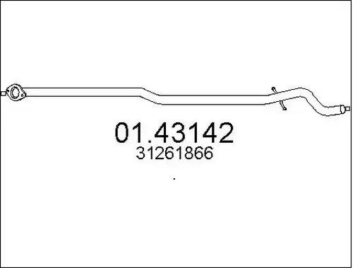 изпускателна тръба MTS 01.43142