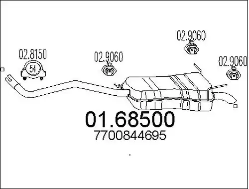 крайно гърне MTS 01.68500