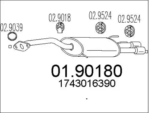 крайно гърне MTS 01.90180