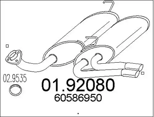 крайно гърне MTS 01.92080