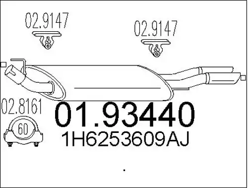 крайно гърне MTS 01.93440