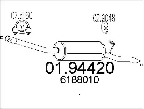 крайно гърне MTS 01.94420