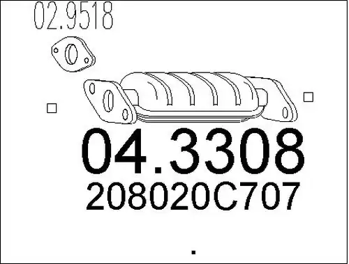 катализатор MTS 04.3308