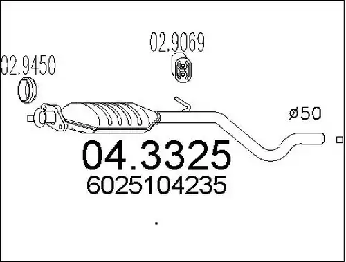 катализатор MTS 04.3325