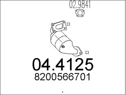 катализатор MTS 04.4125