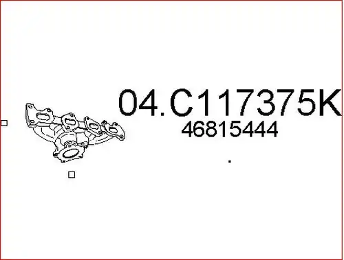 изпускателна тръба MTS 04.C117375K