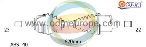 полуоска Multiparts 18-001351