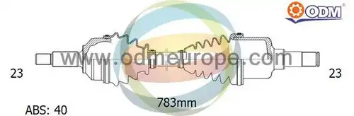 полуоска Multiparts 18-002351