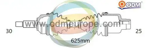 полуоска Multiparts 18-042750