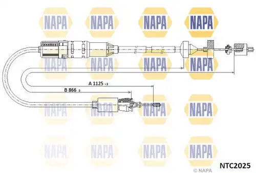 въжен механизъм, задействане на съединителя NAPA NTC2025