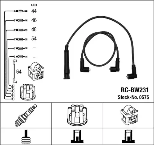 комплект запалителеи кабели NGK 0575