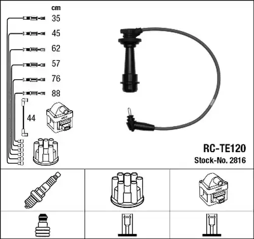 комплект запалителеи кабели NGK 5298