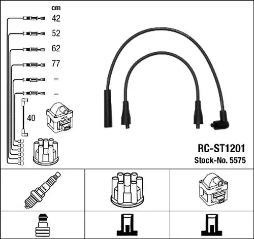 комплект запалителеи кабели NGK 5575