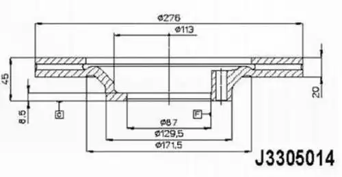 спирачен диск NIPPARTS J3305014