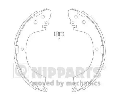 комплект спирачна челюст NIPPARTS J3505040