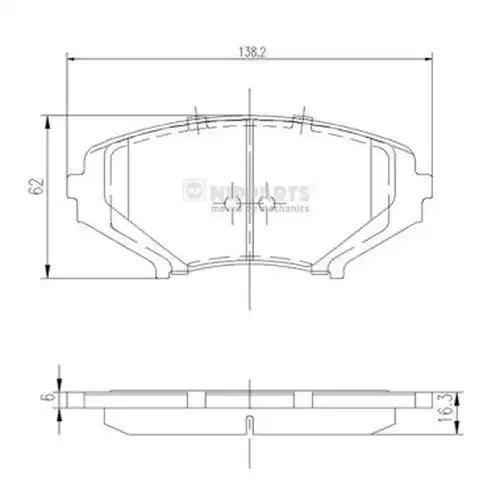 накладки NIPPARTS J3603066