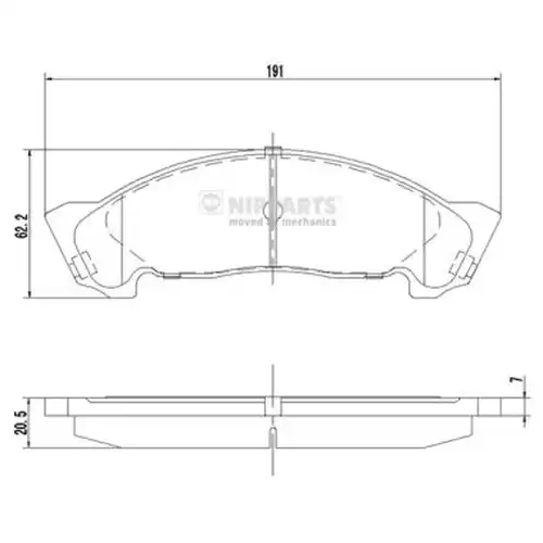 накладки NIPPARTS N3609014
