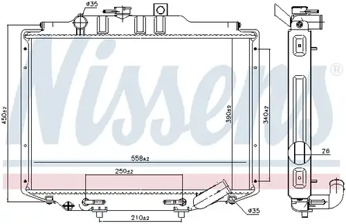 воден радиатор NISSENS 606672