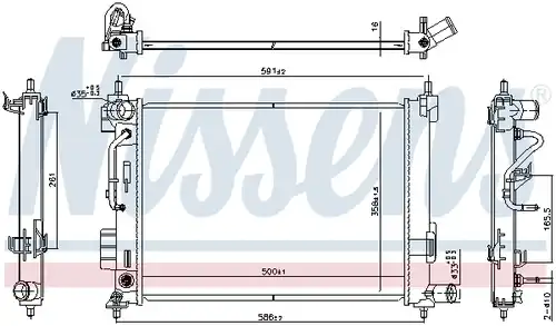 воден радиатор NISSENS 606804