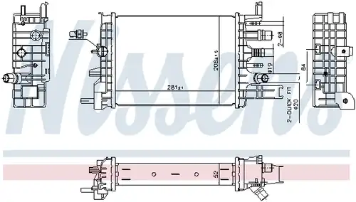 воден радиатор NISSENS 607033