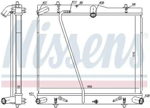 воден радиатор NISSENS 646912