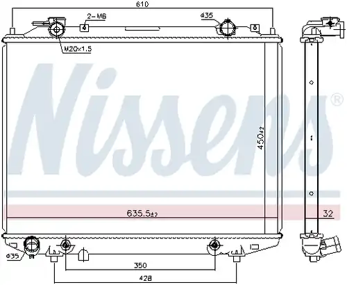 воден радиатор NISSENS 68535