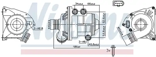 водна помпа, охлаждане на двигателя NISSENS 831087