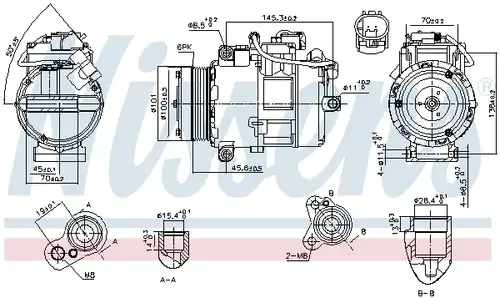 компресор за климатик NISSENS 890012