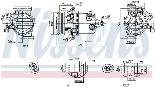 компресор за климатик NISSENS 890053