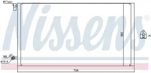 кондензатор, климатизация NISSENS 940187