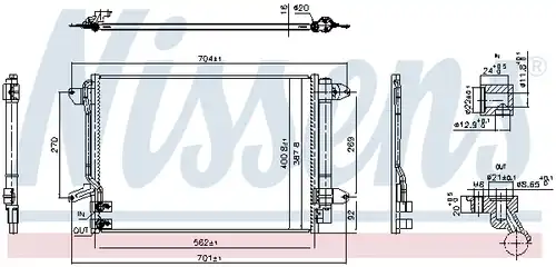 кондензатор, климатизация NISSENS 940907