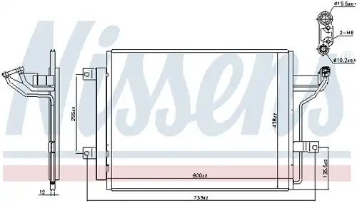 кондензатор, климатизация NISSENS 940909