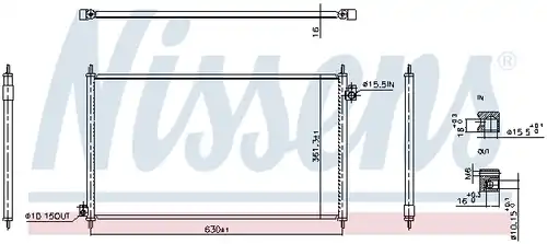 кондензатор, климатизация NISSENS 940917