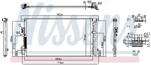 кондензатор, климатизация NISSENS 940939