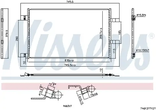 кондензатор, климатизация NISSENS 940973