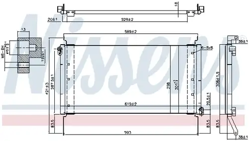 кондензатор, климатизация NISSENS 94217