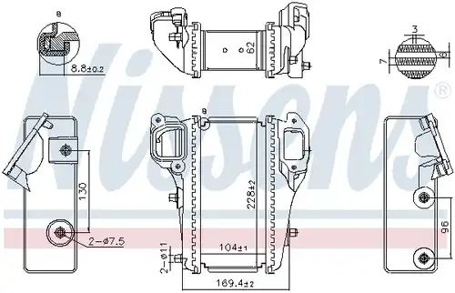 интеркулер (охладител за въздуха на турбината) NISSENS 961586