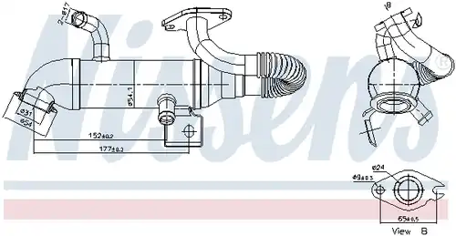 Охладител, ЕГР система NISSENS 989408