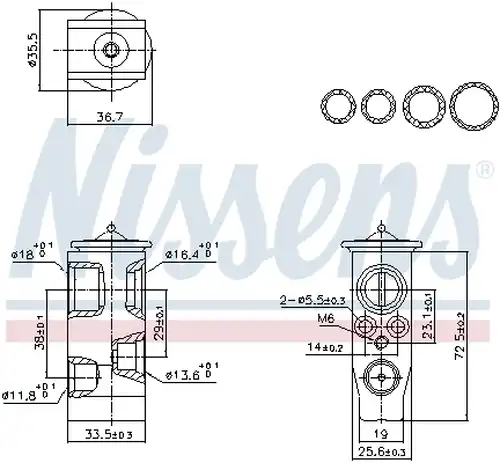 разширителен клапан, климатизация NISSENS 999452
