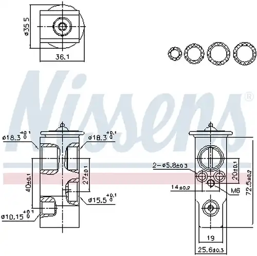 разширителен клапан, климатизация NISSENS 999455
