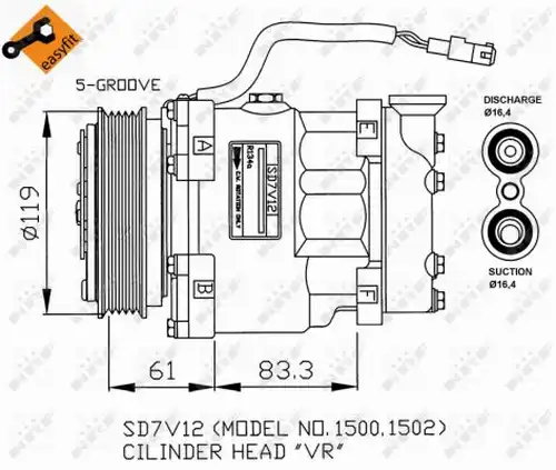 компресор за климатик NRF 32219G