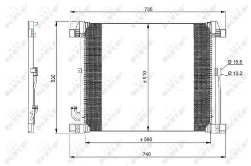 кондензатор, климатизация NRF 350099