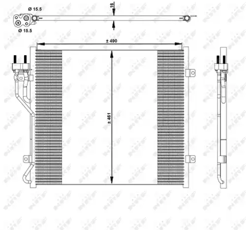 кондензатор, климатизация NRF 350129