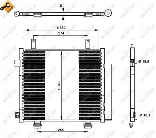 кондензатор, климатизация NRF 350337